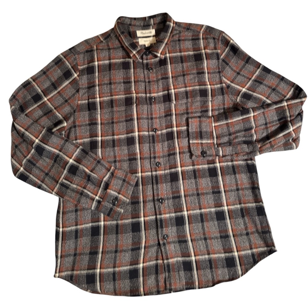 Madewell Flannel Perfect Shirt in Bruckner Plaid